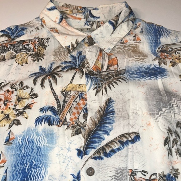 Batik Bay Hawaiian Shirt Sz 2XL Tropical Island‎ Scenes 100% Rayon 🔥🔥 (K) - Picture 3 of 6